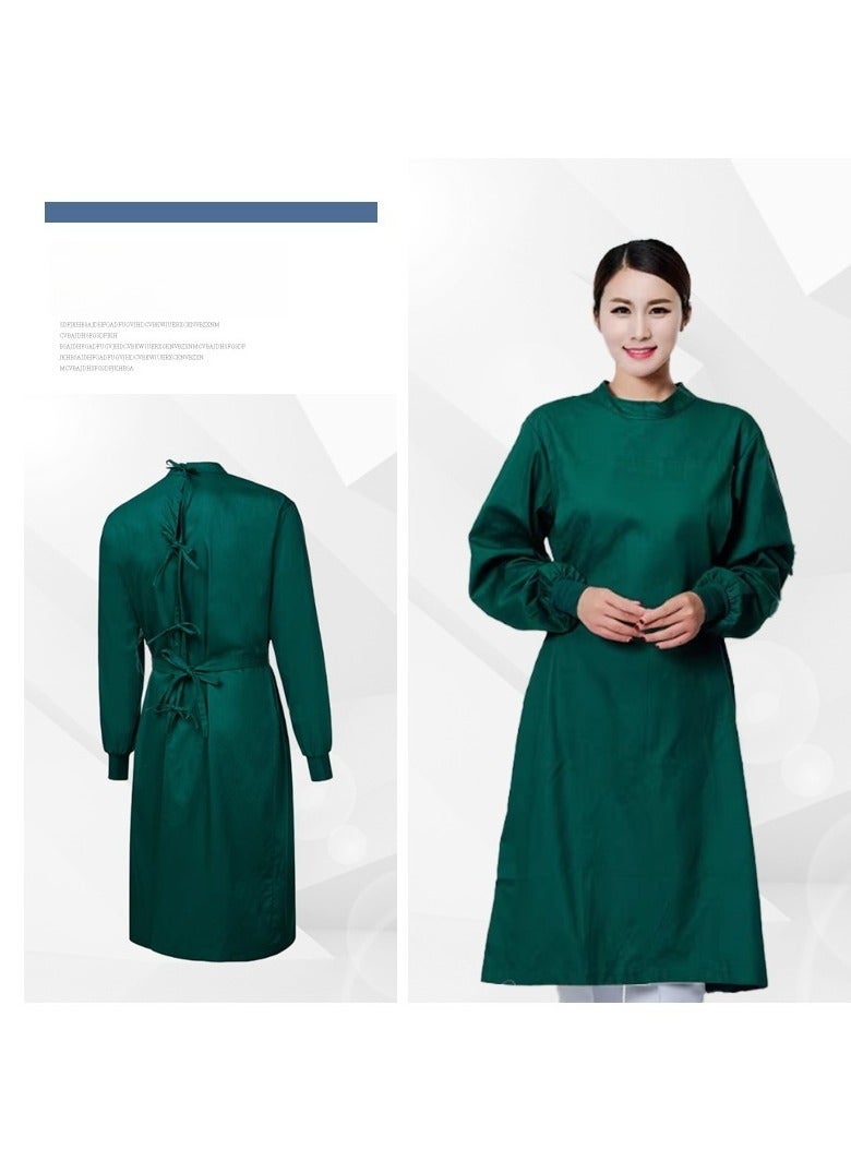 أثواب جراحية، أثواب طبية خاصة لغسل اليدين، أثواب عزل، ملابس عمل طويلة الأكمام للطبيبات، ملابس غسل اليدين، أثواب جراحية (خضراء). - Image 1